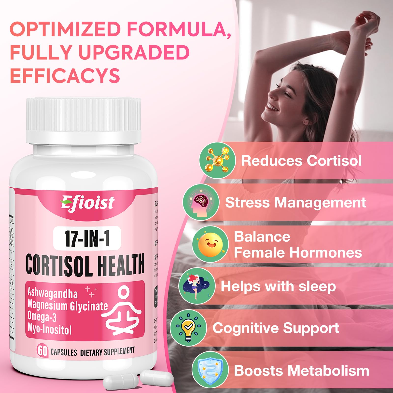 Omega-3 and supporting nutrients in Efioist Cortisol for Women