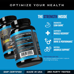Close-up of Turkesterone aiding muscle recovery and performance