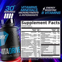 Close-up of Vita Drive bottle with label