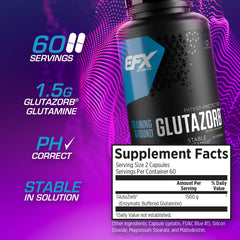 Back view of EFX bottle showing supplement facts