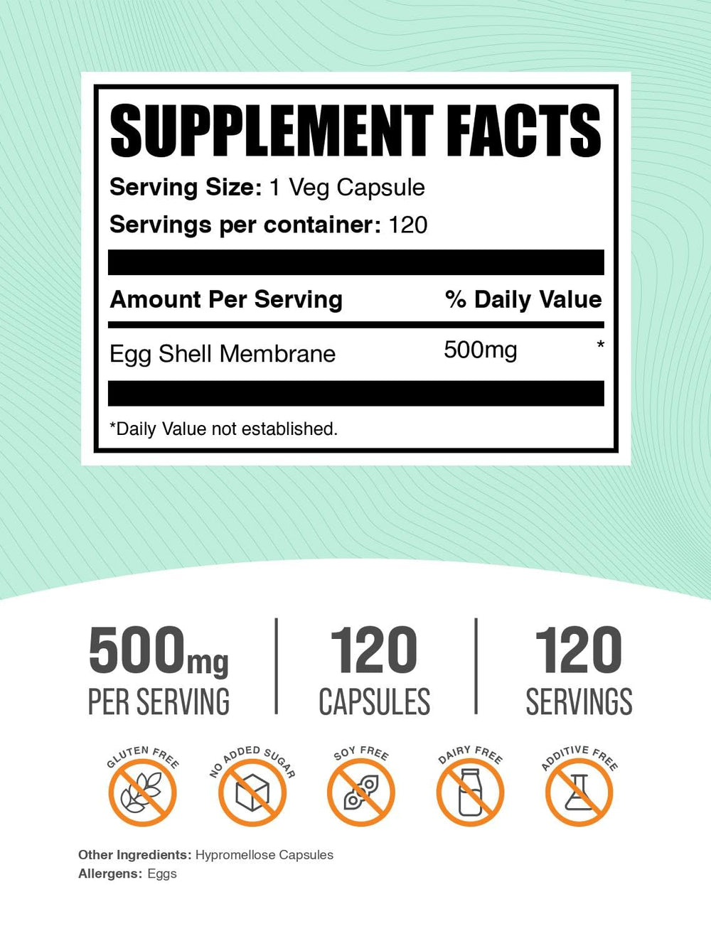 Packaging highlighting dairy-free and gluten-free collagen alternative.