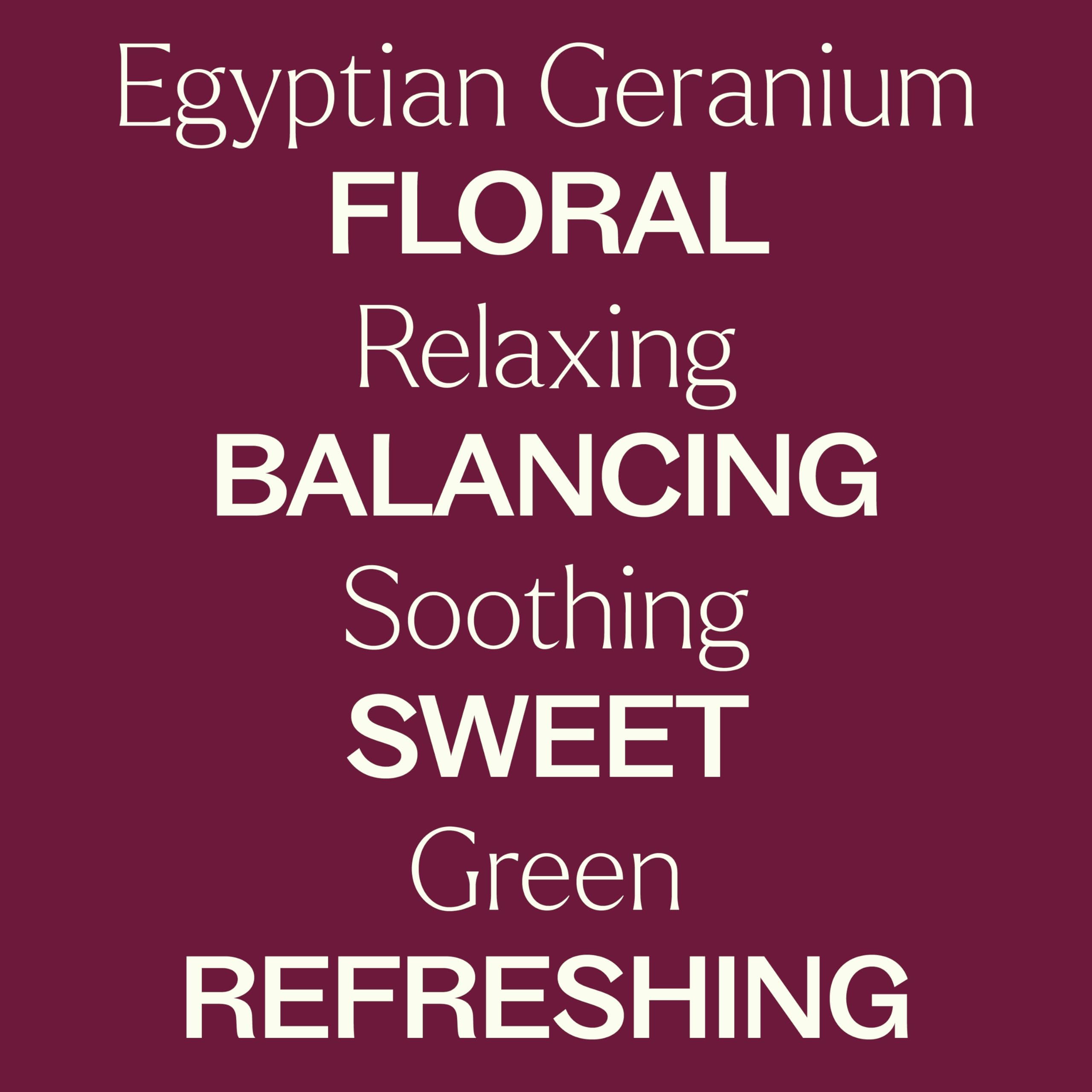 Geranium plant and leaves for essential oil profile