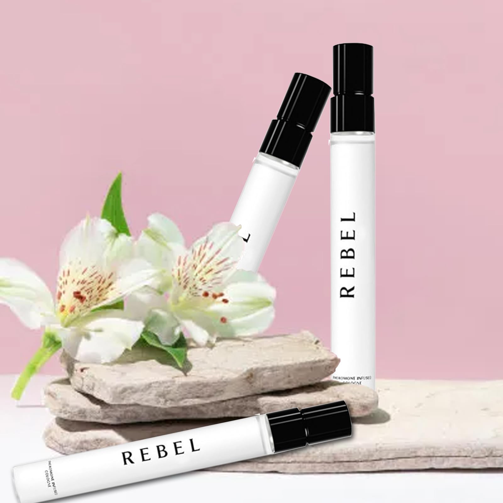 EHAUTO Rebel bottle on dresser conveying bold modern style.