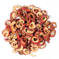 Hawthorn Berry tea being prepared in a cup