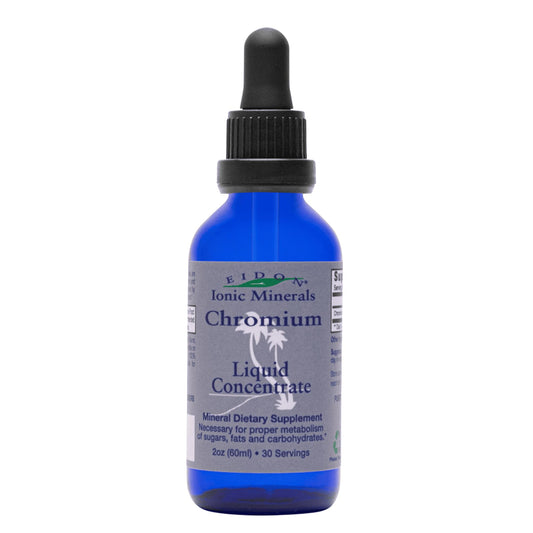 Bottle of Eidon Ionic Minerals Liquid Chromium concentrate, 2 oz