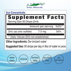 Close-up of Eidon zinc drops bottle for dosage