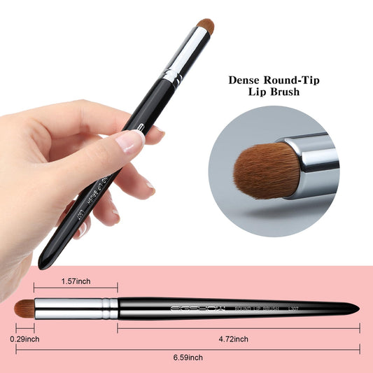 EIGSHOW Lip Brush soft bristles close-up for gentle lip care.