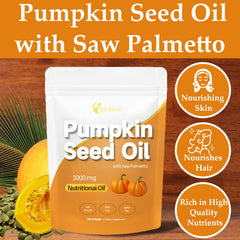 Saw palmetto extract capsules and label
