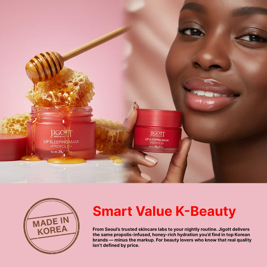 Close-up of the mask texture melting into lips with a glossy finish.