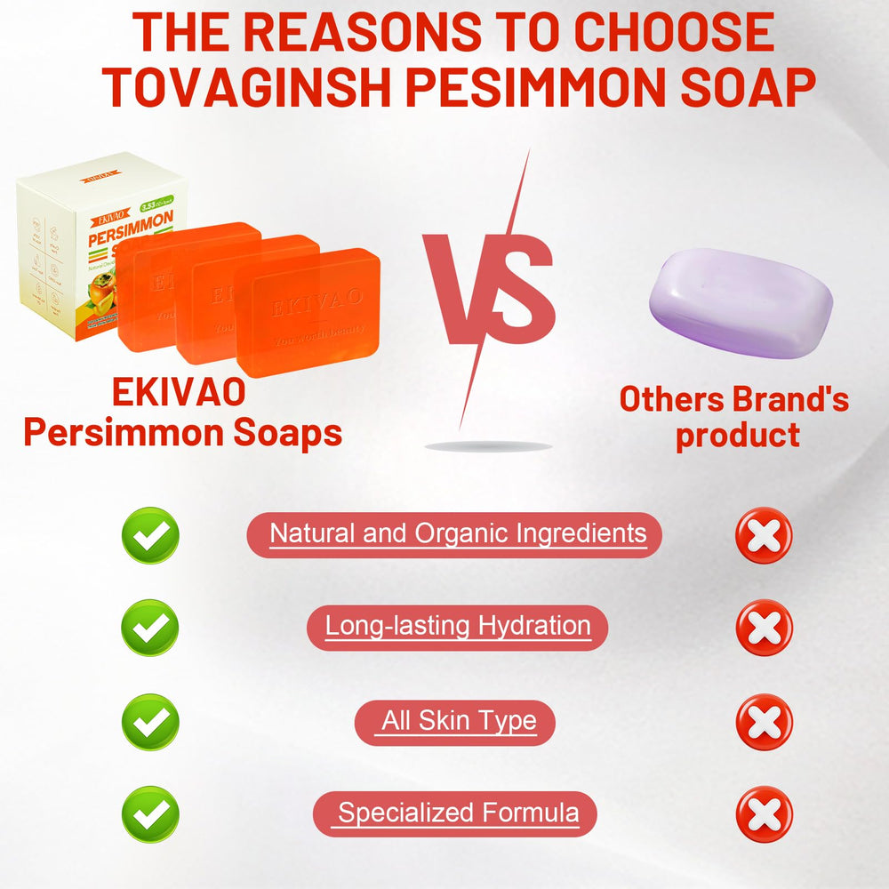 EKIVAO Persimmon Soap in Bath Scene suggests gentle hydration after shower