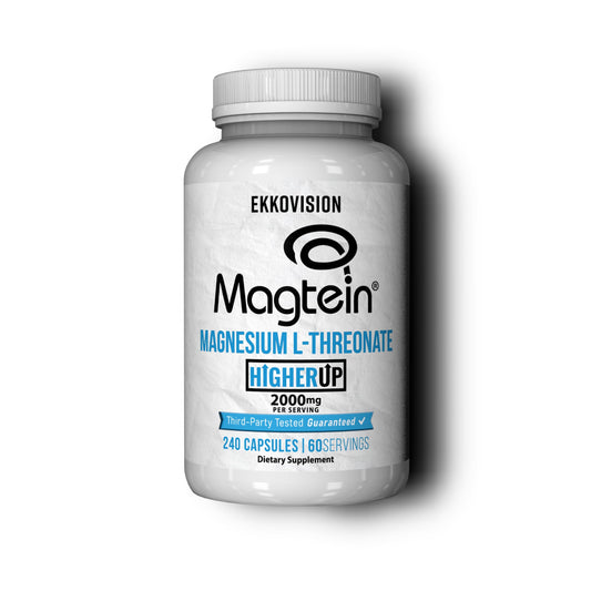 Ekkovision Magtein Magnesium L-Threonate bottle label showing 2000 mg per serving