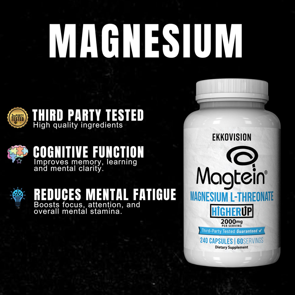 Close-up of 240 easy-to-swallow capsules for daily magnesium intake