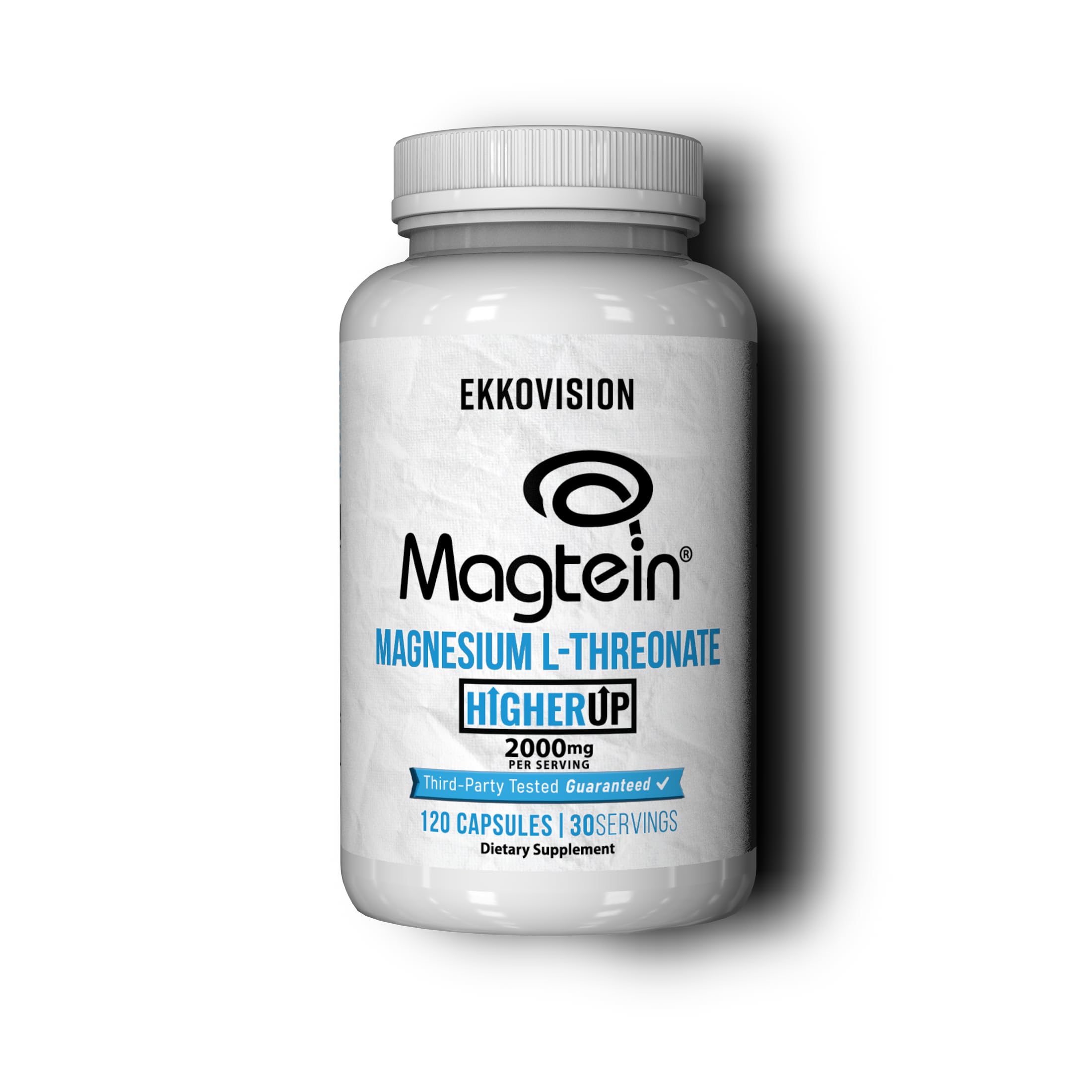 Bottle of Ekkovision Magtein Magnesium L-Threonate with 120 capsules