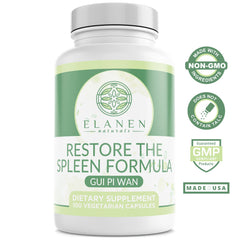Elanen Naturals Gui Pi Wan bottle back with nutrition facts