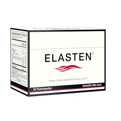 Lifestyle shot with ELASTEN bottle and glass with drink