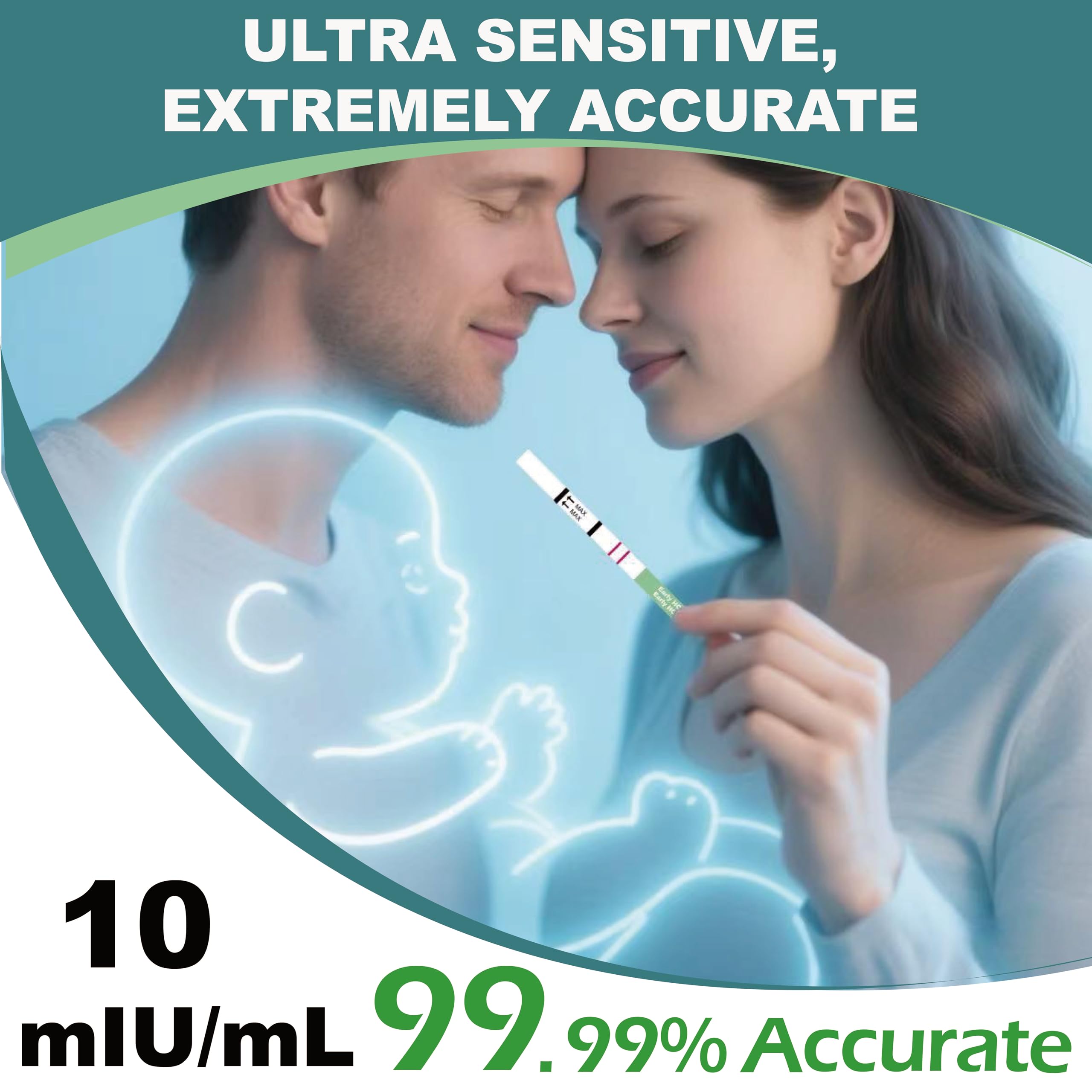 Discreet packaging with individually sealed Elate pregnancy test strips