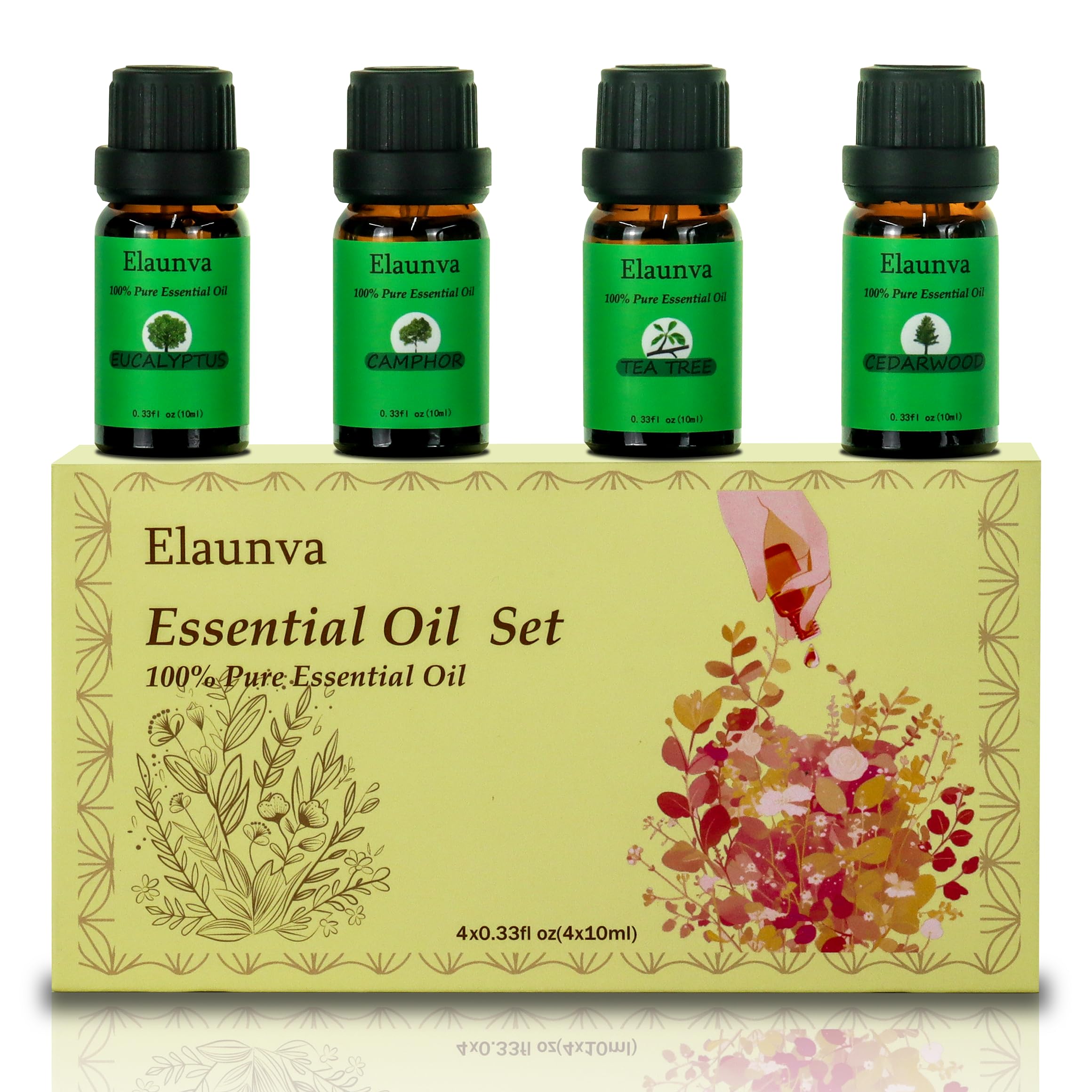 Elaunva Essential Oils Set - Eucalyptus essential oil bottle