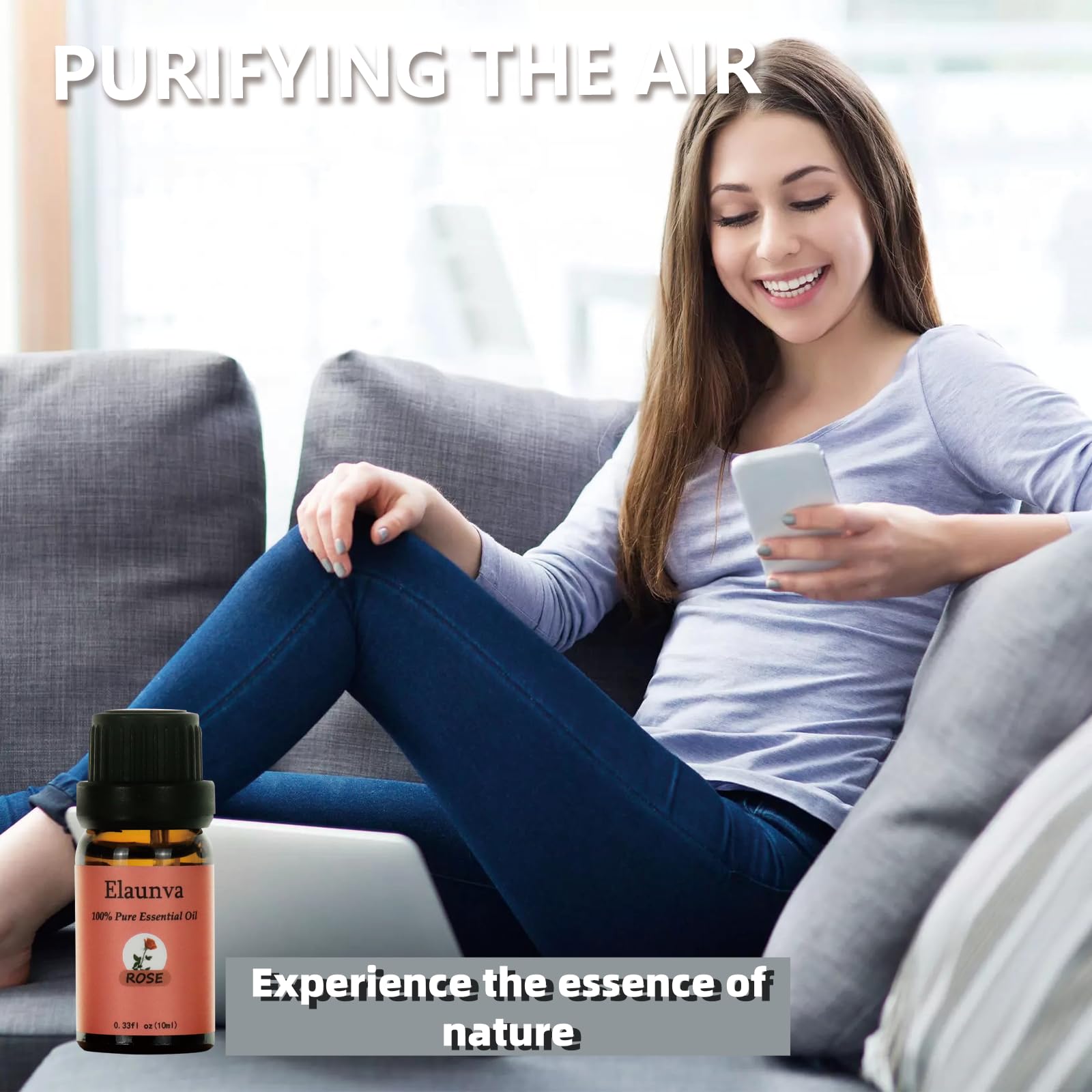 Elaunva Ylang Ylang Essential Oil 0.33oz bottle