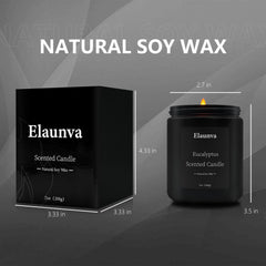 Eucalyptus scented candle used as home decor setting