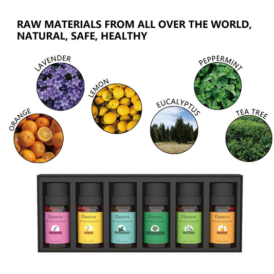Eucalyptus essential oil 10ml bottle in Elaunva set