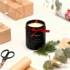 Close-up of lavender fragrance and natural soy wax
