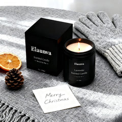Reusable black glass jar after candle is finished