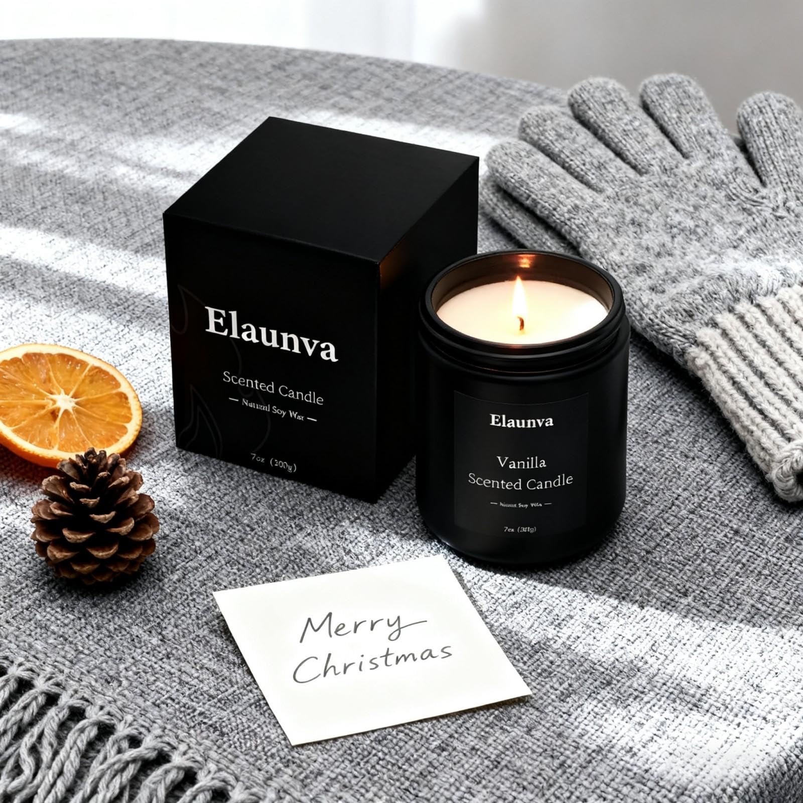 Aromatherapy ambience with Elaunva Vanilla candle