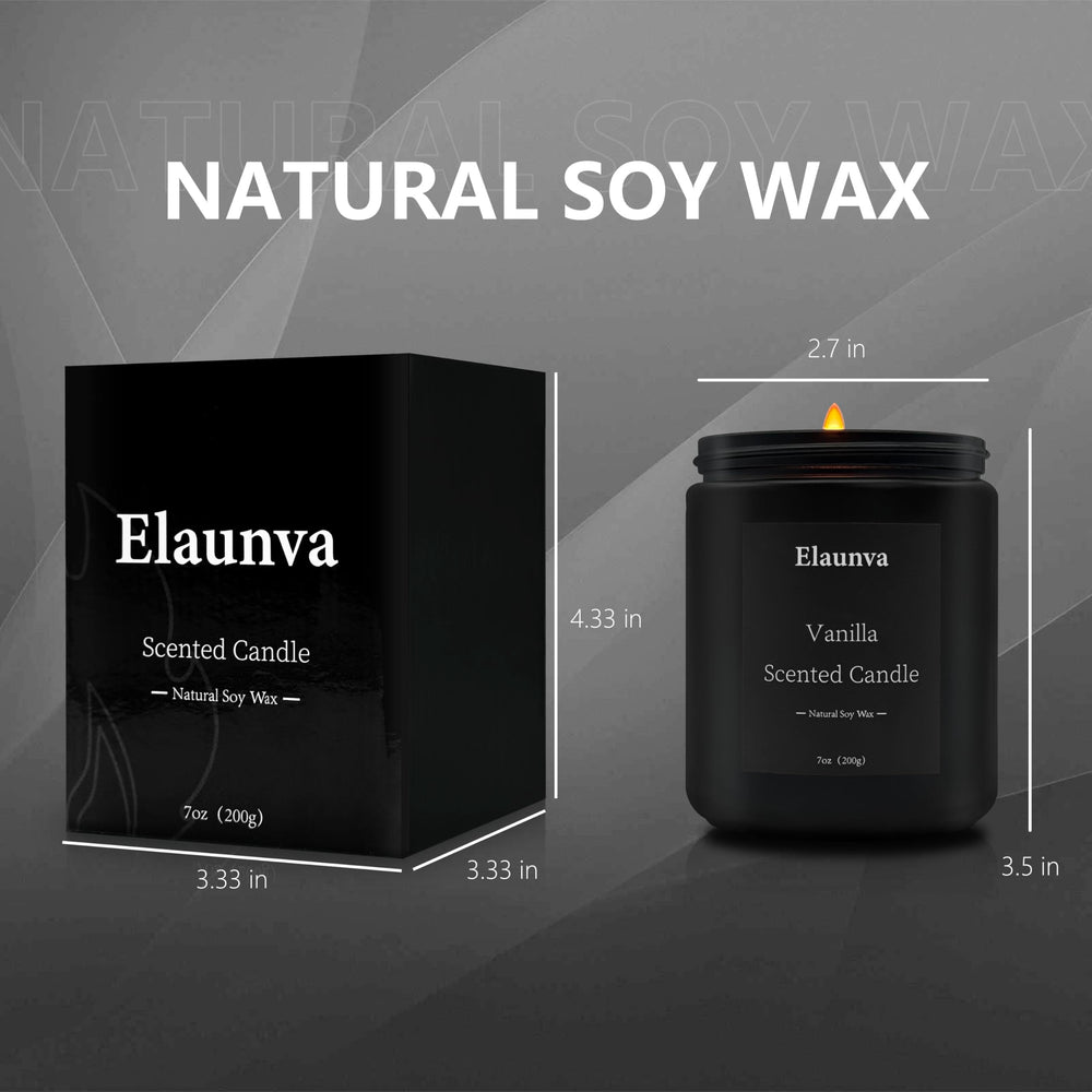 Packaging for Elaunva Vanilla Scented Candle