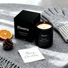 Open black glass jar 7oz candle
