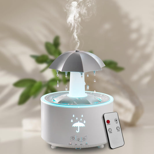 Elcxsla diffuser with 360° rotating raindrop for visual relaxation