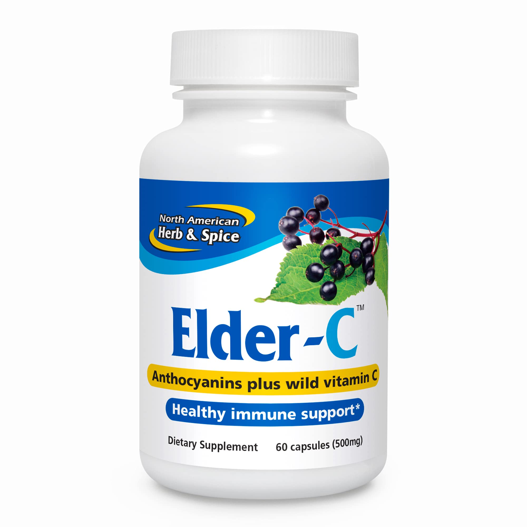 Bottle of Elder-C Elderberry Concentrate 60 capsules