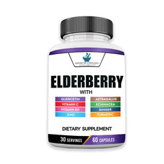 Bottle of American Standard Elderberry 8-in-1 supplement