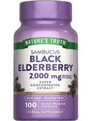 Nature's Truth Black Elderberry capsules bottle front view