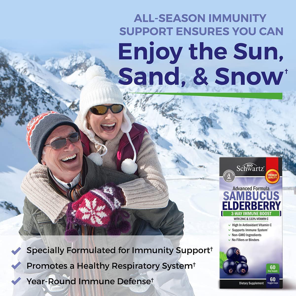Ingredients: elderberry, zinc, and vitamin C