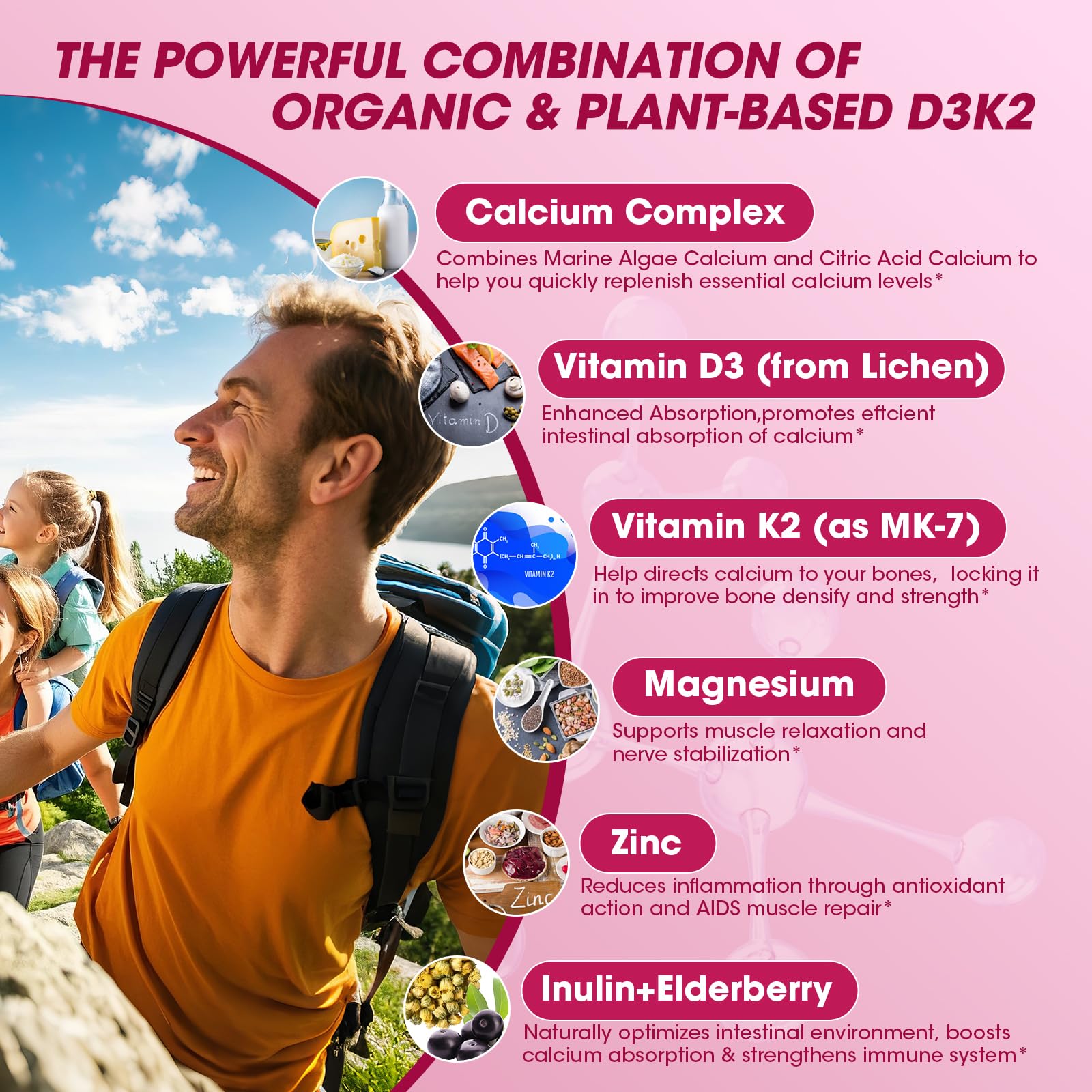 Elderberry flavored D3 K2 gummies