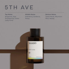 Aromatherapy diffuser oil containing elderberry, gardenia and rose notes for relaxing ambience