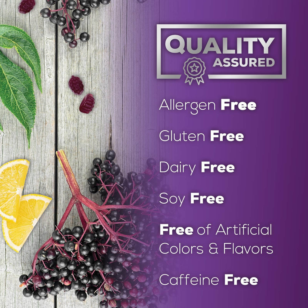 Premium elderberry gummies package with 120-count label