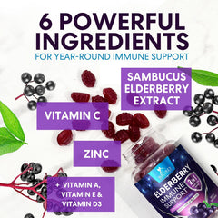 Close-up of black elderberry extract used in gummies