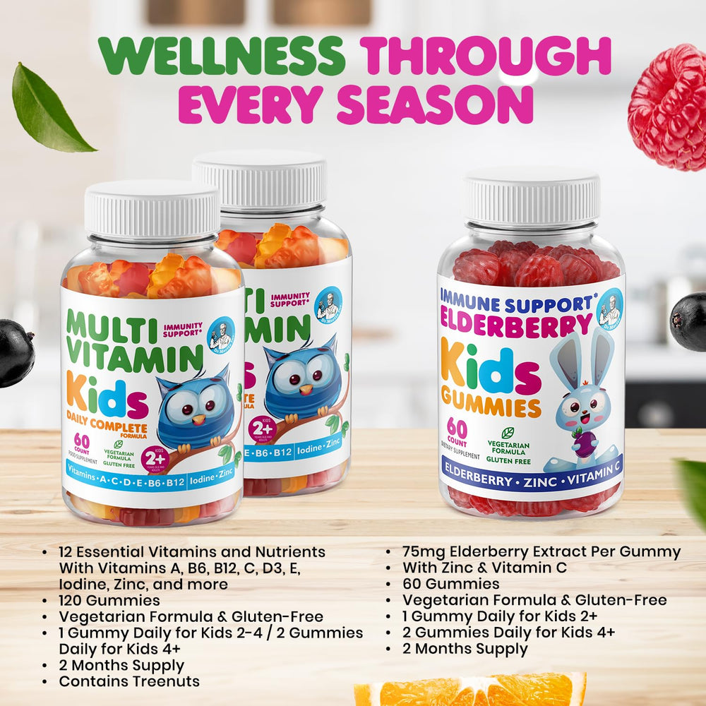 Close up of elderberry gummy for kids immune support