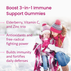 Non-GMO vegan elderberry gummies packaging label