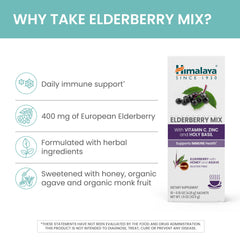 Close-up of elderberry mix ingredients