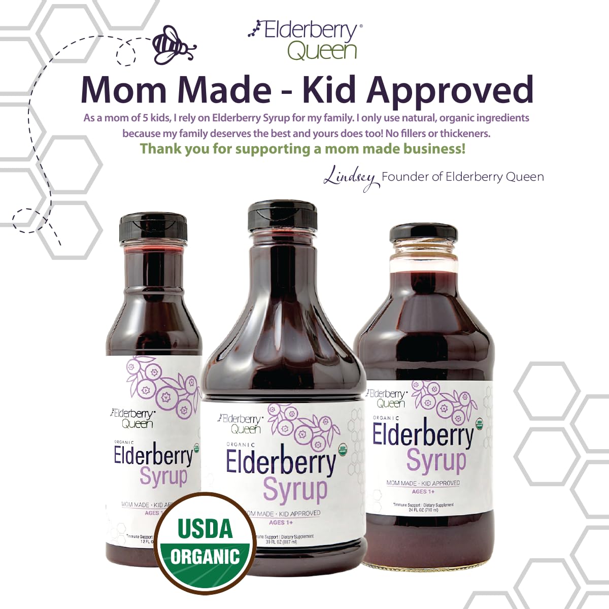 Immunity support for kids and adults from Elderberry Queen Syrup