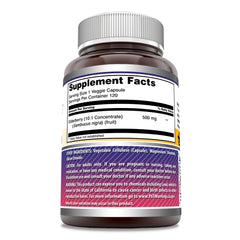 Capsules and bottle displayed together for Elderberry supplement