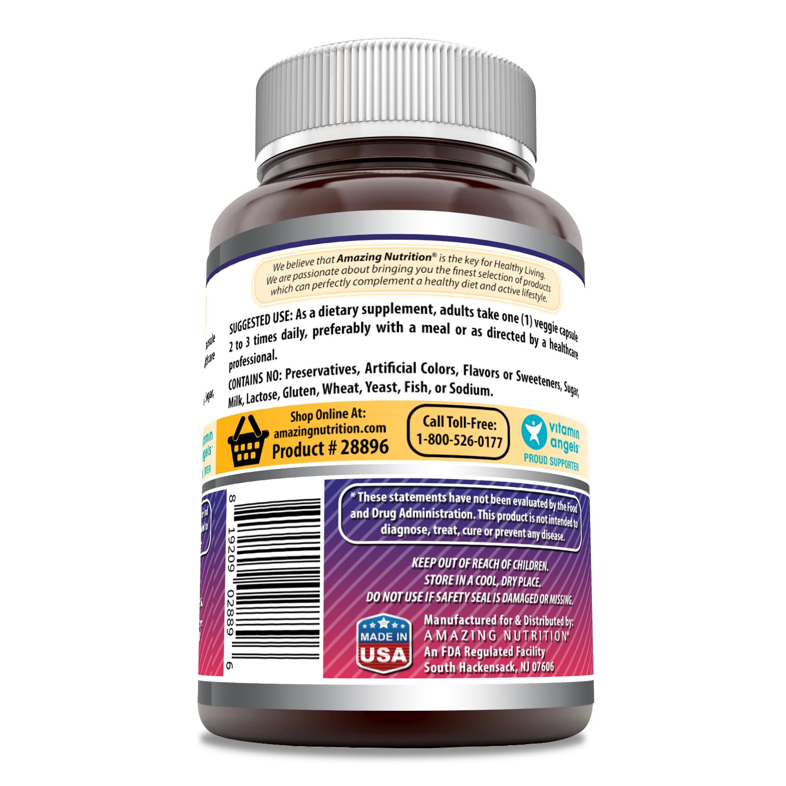 120 veggie capsules bottle from Amazing Formulas Elderberry Supplement