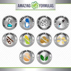 Non-GMO and Gluten-Free icons on Elderberry supplement packaging