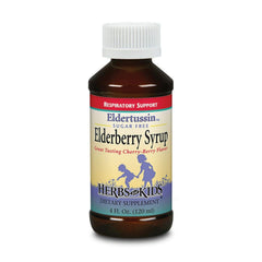 Herbs for Kids Eldertussin Elderberry Syrup Cherry Berry bottle 4oz (plastic)