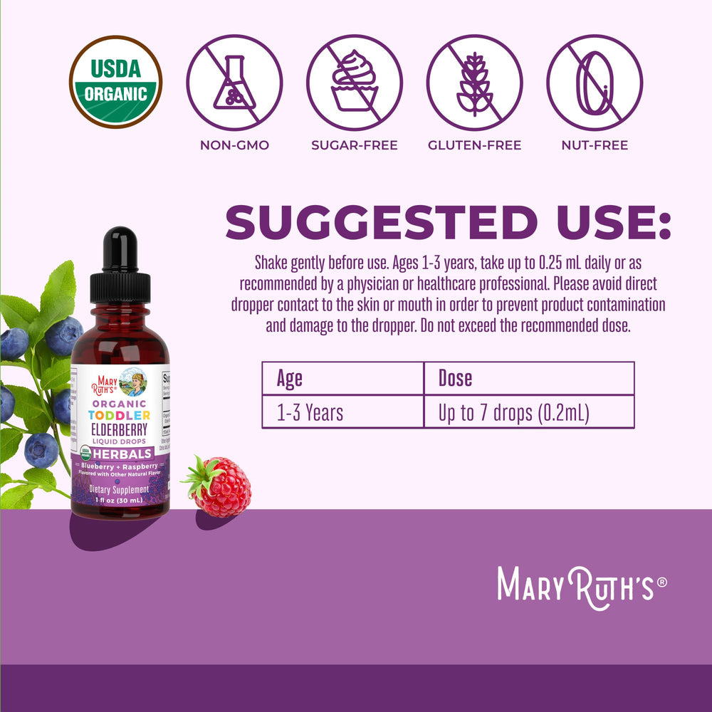 Elderberry syrup drops serving for toddlers