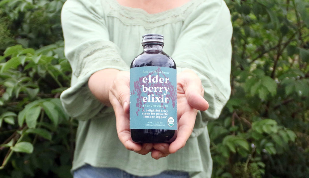 Eco-friendly packaging featuring glass bottle and post-consumer fiber label