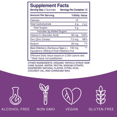 Kid-friendly elderberry gummies with berry flavor