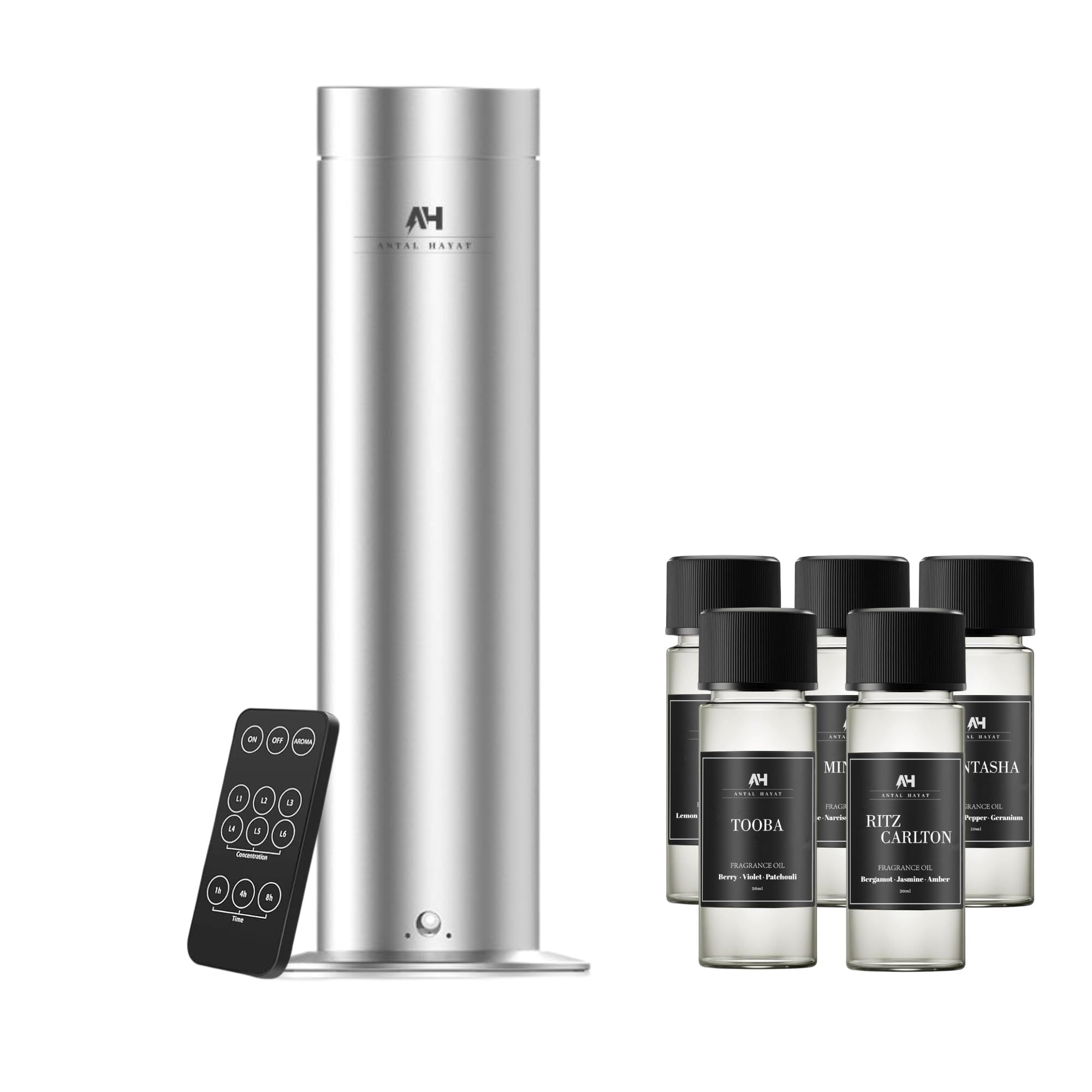 Electric waterless diffuser starter kit with 5 oil blends